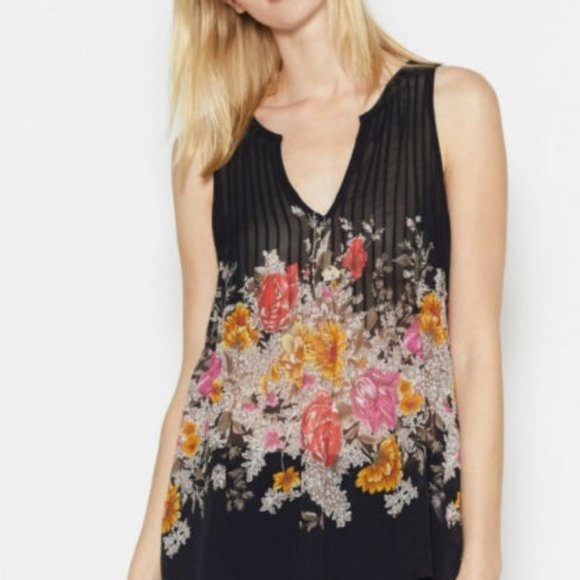 Joie Tops - HP🎉NWT Joie Black/Floral silk top - XS